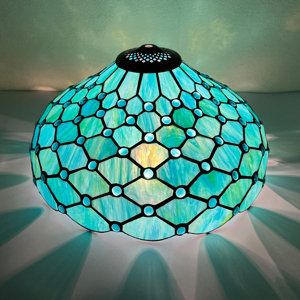 Vinplus Tiffany Lamp Shade 16 InchesStained Glass Lampshade for Table